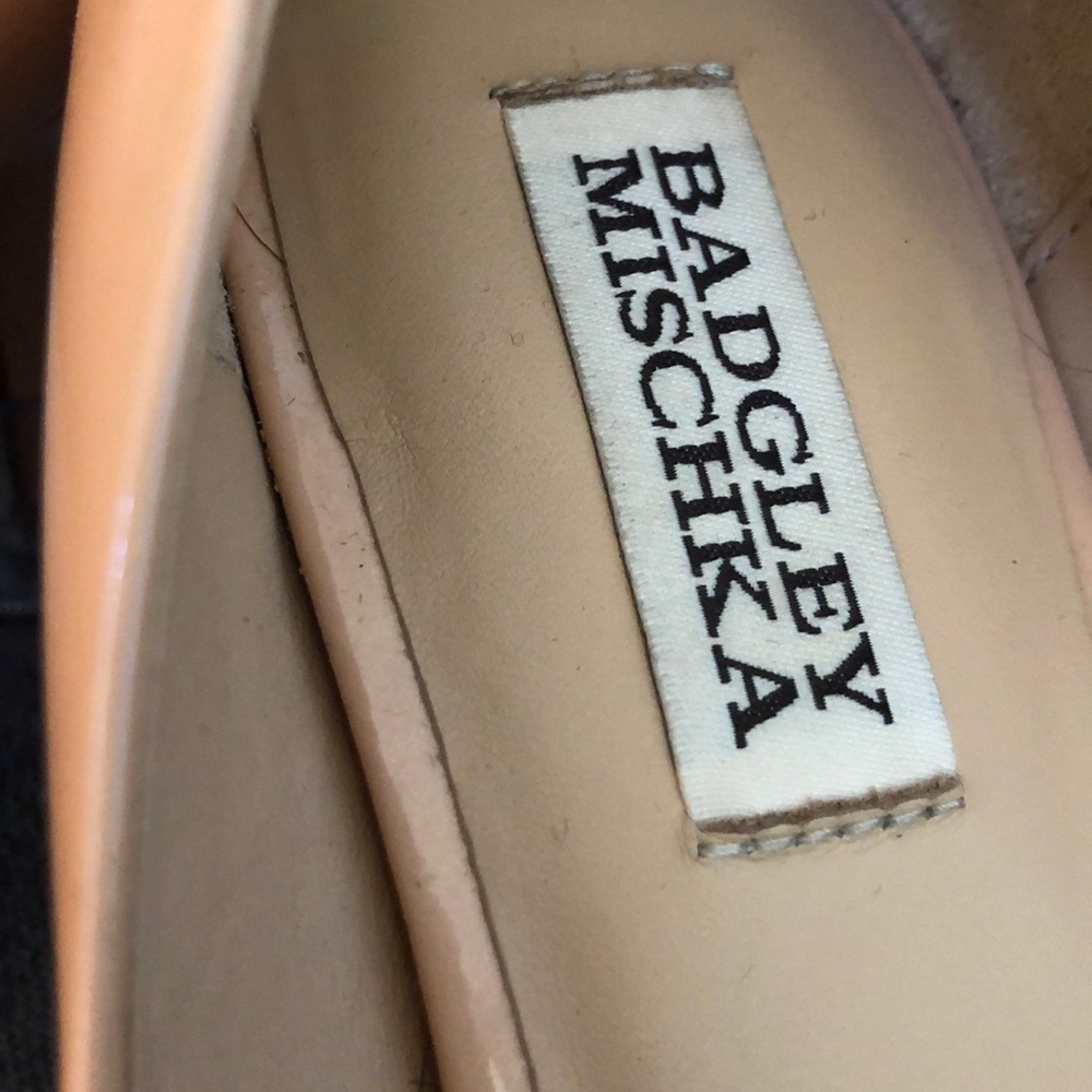 Badgley Mishka Patent Leather Heels Nude 8.5M - Picture 2 of 10